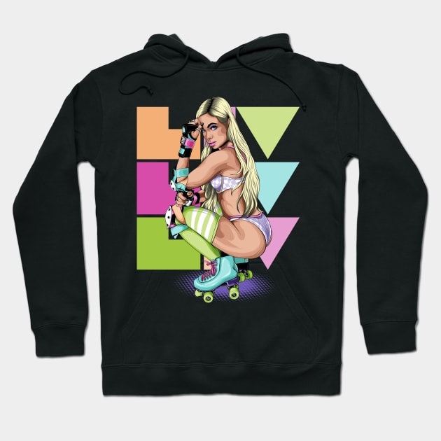 Liv Morgan - Skater Girl Hoodie by JosephSheltonArt